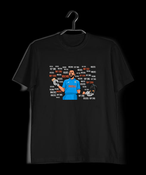 Quirkipedia Kohli Centuries Cricket     Mens TShirts